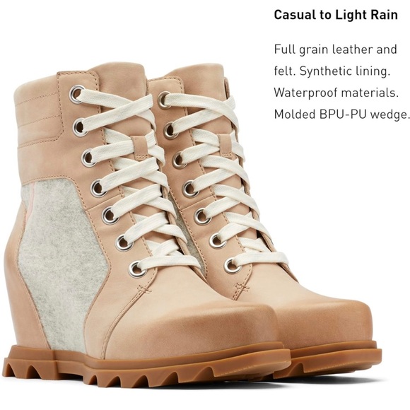 sorel wedge lace up boots